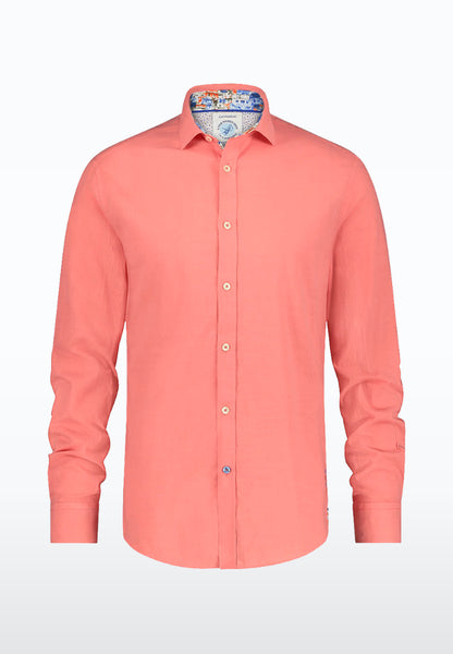 Men Basic Long Sleeve Shirt Coral – All About Bold
