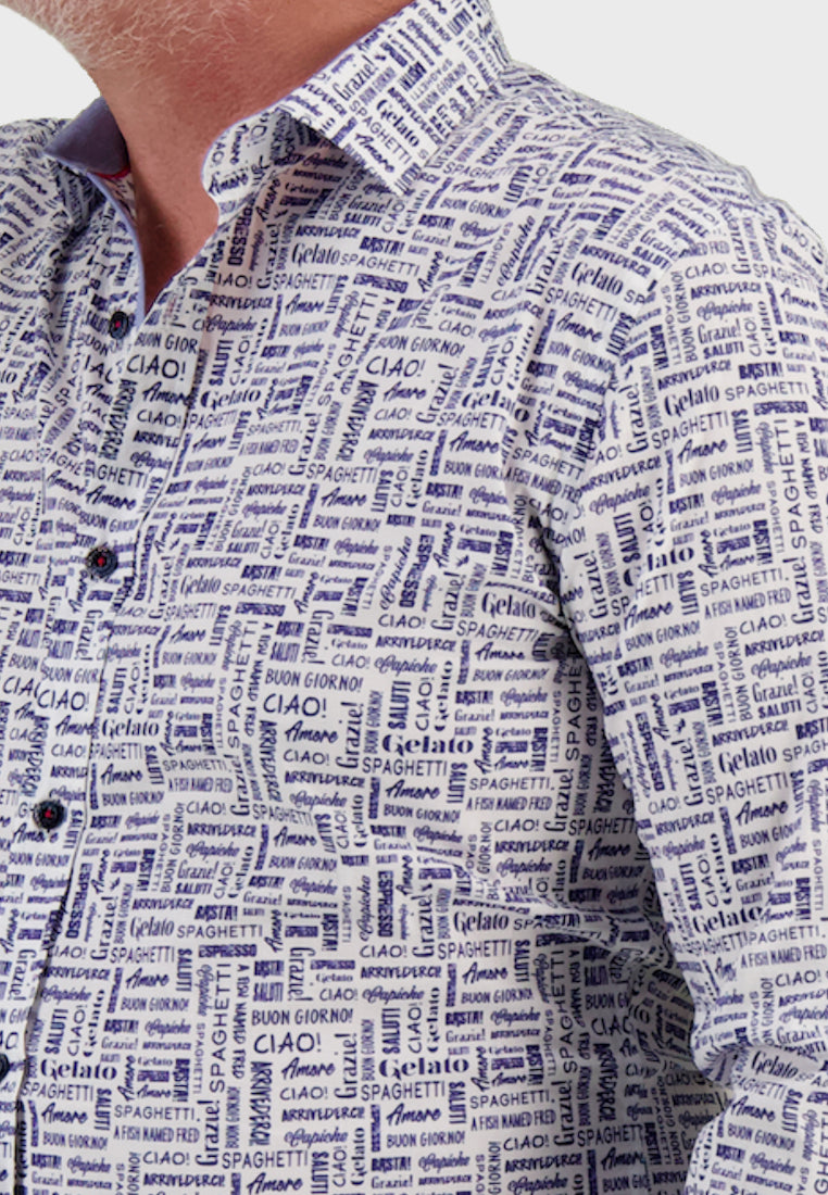 Italian Words Series Long Sleeve Shirt
