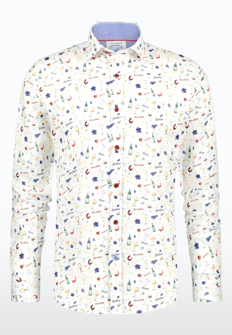 Wine Glasses Design Long Sleeve Shirt