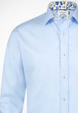 Men Basic - Power-stretch Long Sleeve Light Blue