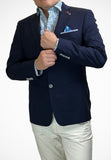 Blazer Navy Linen Look