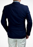 Blazer Navy Linen Look