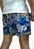 Swimshort/ Beachwear in Tropical Floral Blue