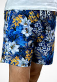 Swimshort/ Beachwear in Tropical Floral Blue