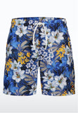 Swimshort/ Beachwear in Tropical Floral Blue