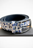 REHAB x FRED Blue Butterfly Leather Belt