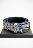 REHAB x FRED Blue Butterfly Leather Belt