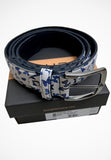 REHAB x FRED Blue Butterfly Leather Belt