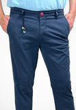 Men Chino Navy with Printed Design