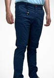 Men Chino Navy with Printed Design