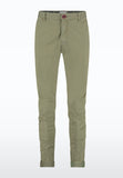 Men Chino Olive Green with Printed Design