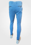 Men Chino Cobalt Blue with Printed Design