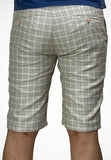 Men Bermuda Brown Linen Check Pattern