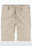 Men Bermuda Brown Linen Check Pattern