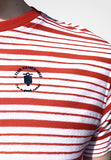 Men T-shirt with Striped Apple Red