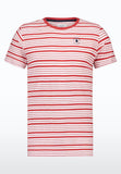 Men T-shirt with Striped Apple Red