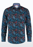 Ski Map Long Sleeve Shirt - Navy