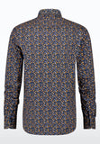 Round Object Design Long Sleeve Shirt - Navy