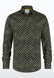 Snow Flake Design Long Sleeve Shirt - Green