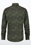 Snow Flake Design Long Sleeve Shirt - Green