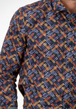 Checker Ski Board Design Long Sleeve Shirt