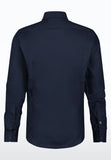 Men Long Sleeve Shirt Navy with Ski Printed Design Collar