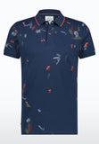 Men Embroidery Navy Polo- Olive Leaf Series