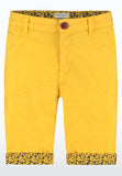 Men Bermuda with Printed Design- Yellow