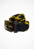 Braided Belt- Cross Yellow/ Navy