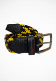 Braided Belt- Cross Yellow/ Navy