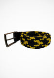 Braided Belt- Cross Yellow/ Navy