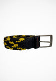 Braided Belt- Cross Yellow/ Navy